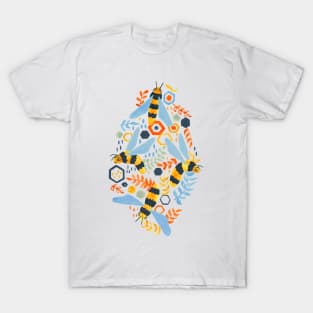 Friendly Gouache Bees T-Shirt